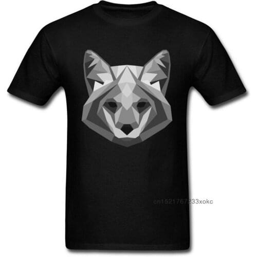 Fox Grayscale T Shirt Men Own Logo T-shirt Black Clothing Summer Custom Boyfriend Gift Tshirt Cotton Top Streetwear Tee