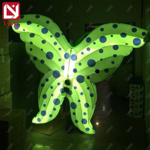 Giant Inflatable Butterfly Wing Back Strap with Lighting for Advertising Fesitval Bar Carnival