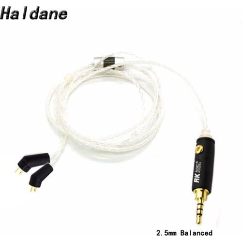 Haldane Hi-End 8 Cores 7N OCC Silver Plated Headphone Upgrade Cable For ER4P ER4B ER4S Headphones