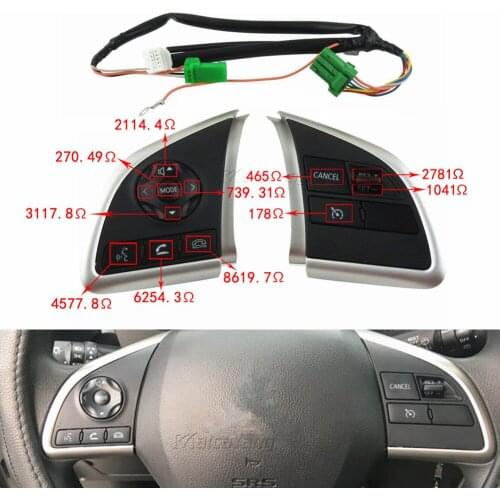 Steering Wheel Volume Sound Cruise control Button Fit for Mitsubishi Outlander Xpander ASX 2013-2020