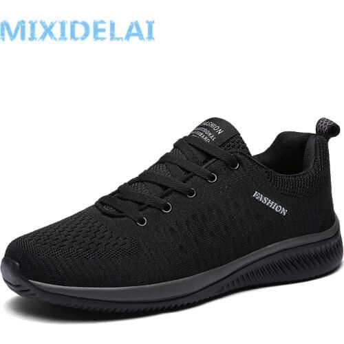 MIXIDELAI New Mesh Men Casual Shoes Lac-up Men Shoes Lightweight Comfortable Breathable Walking Sneakers Tenis Feminino Zapatos