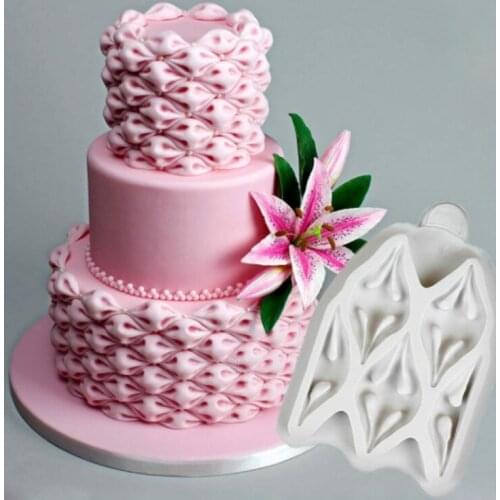 Easy Fabric Puff Silicone Molds Fondant Cakes Decor Tools Silicone Molds Sugarcrafts Chocolate Baking Tools Cakes Gumpaste Fimo