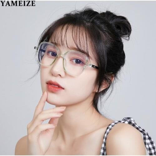 Trends Office Anti Blue Light Glasses Transparent Eyewear Frame Square Big Frame Clear Lens Frames Vintage Decoration Glasses