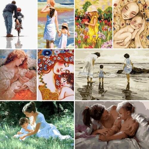 Child Oil Painting By Numbers girl Set Acrylic Paint For Adults DIY Craft Kits Picture Drawing Coloring By Numbers Decor Art