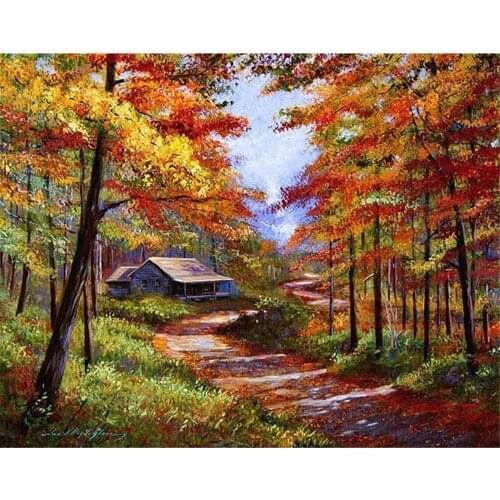 Landscape Scenery DIY Embroidery Cross Stitch 11CT Kits Needlework Craft Set Cotton Thread Printed Canvas Home Sell
