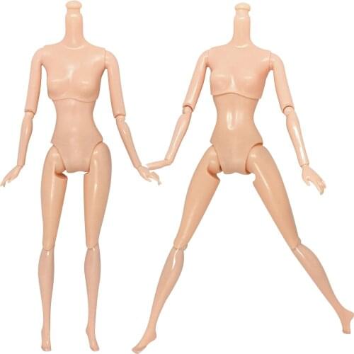 NK Two Pcs/Set 12 Joints Doll Naked Body Birthday Gift DIY Kids Toy For Barbie Doll For 1/6 BJD Doll Without Head Doll Accessory