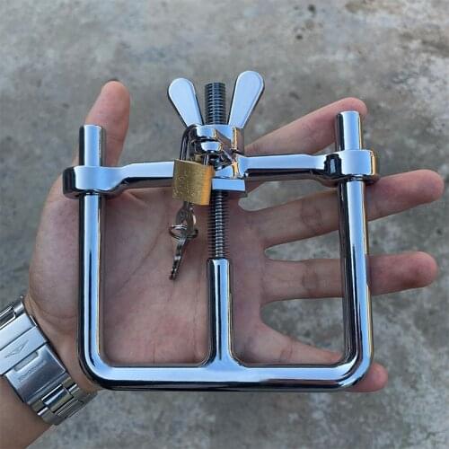 Stainless Steel Fetish Slave BDSM Bondage Restraints Handcuff With Lock Adult Games Sex Toys For Men Women Adjustable Handcuffs