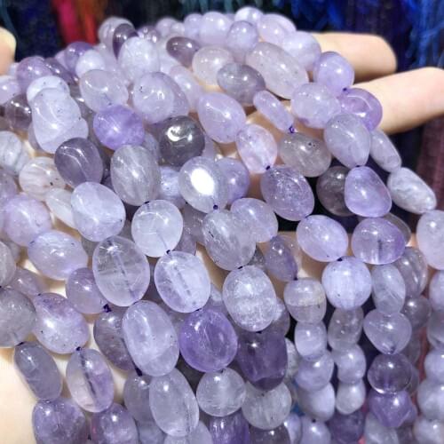 Natural Stone Lavender Purple Jades Beads Irregular Shape Loose Spacer Beads For Jewelry Making 8x10mm DIY Handmade Necklace