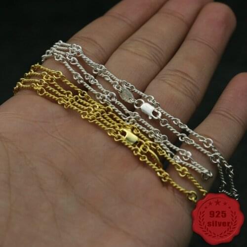 C30 s925 sterling silver necklace neck strap couple accessories punk style personality fashion classic gift for lover new hot