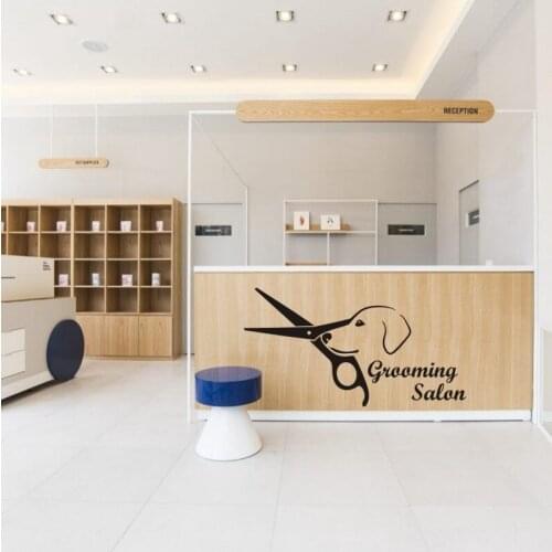 Grooming Salon Decal Pet Shop Sticker Decal Posters Vinyl Wall Art Decals Parede Decor Mural Pet Clinic Decal Sticker