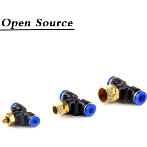 Pneumatic Airflow Regulator 4mm 6mm 8mm 10mm 12mm OD Hose Tube Gas Flow Adjust Valve Connector 1/8" 1/4" 3/8" 1/2" Male Thread