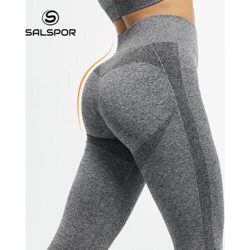 SALSPOR Breathable Training Sexy Push Up Leggings Women High Waist Leggins Women Quick-drying Sports Slim Leggins Femme