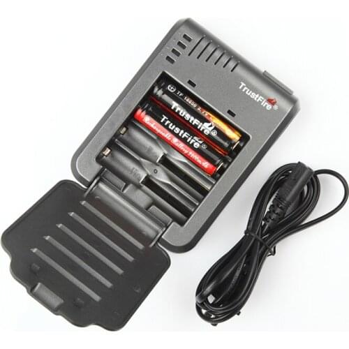 TrustFire 4 Slots Charger for 18650 18500 18700 17670 16340 14500 14400 10430 Lithium Battery with LED Indicator US EU Plug