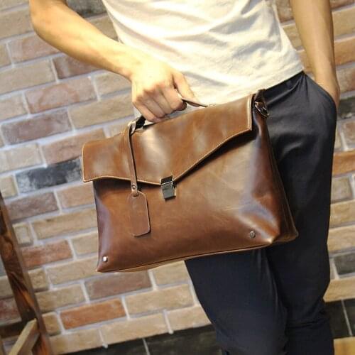 X-Online hot sale man vintage bag male business bag briefcase men messenger bag