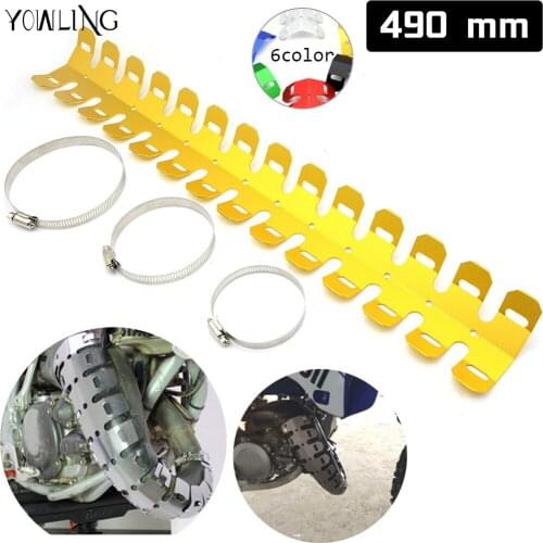 YOWLING Exhaust Muffler Pipe Guard Protector Heat Shield For SUZUKI RM RMZ RMX DR DRZ DJEBEL 85 125 250 400 XC SB R S SM