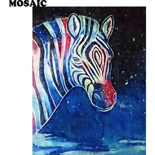 Zebra 5d diy diamond painting full round cartoon embroidery mosaic art pictures by numbers rhinestones decoration home