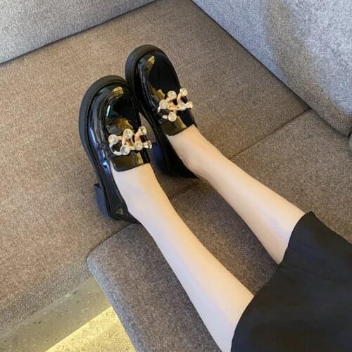 2021 All-Match Womens Shoes Slip-on Casual Female Sneakers Round Toe Flats Clogs Platform Loafers Leather Zapatos De Mujer