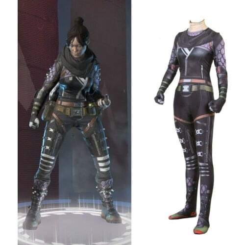 Game Apex legends Wraith Cosplay Costume Women Girl Ball Halloween Zentai Bodysuit Jumpsuit Suits