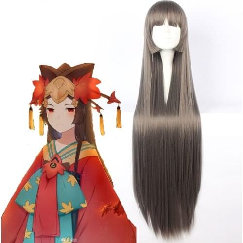 Game Onmyoji Cosplay Wig Guinv Hongye Cosplay Wig Heat Resistant Synthetic Wig Halloween Carnival Party Women Cosplay Wig