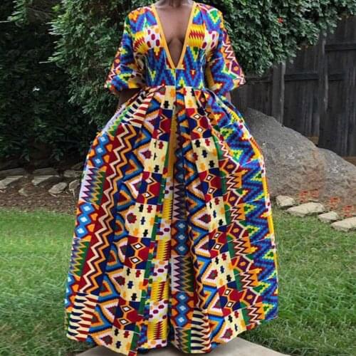 Vintage Dress Women French Retro for Black Women Printed V Neck High Waisted A Line Floor Length Fashion Elegant Evening Night