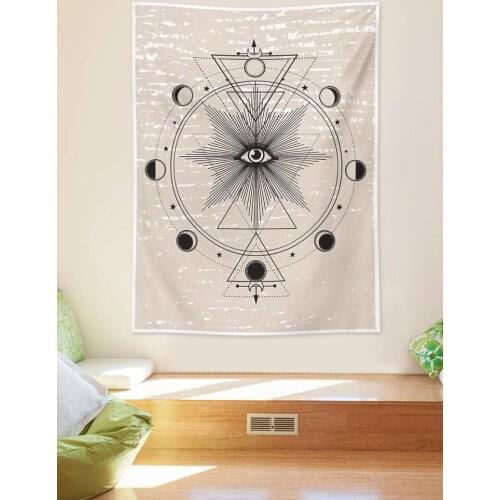 Evil Eyes Moon Phase Tapestry Wall Hanging Hippie Ouija Wall Tapestries Throw Bohemian Home Dorm Bedspread Animal Table Cloth