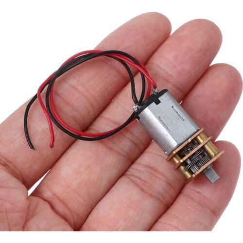 1pc 5V Steel Gear N20 Mini Precision DC Geared Motor D-Axis Speed Reduction Motor