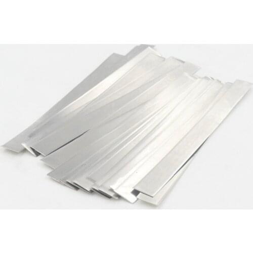 100Pcs 99.96% Pure Nickel Strip Sheets 0.1*8*100mm For Li 18650 26650 Battery Spot Welding Machine Equipment