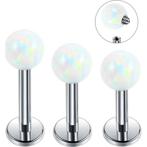 1/3Pcs Labret Lip Stud Stainless Steel Internally Threaded Tragus Helix Piercing Lip Studs for Man Women Jewelry Piercing Orname