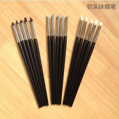 5pcs Dental Resin Brush Pens Dental Shaping Silicone Tooth Tool For Adhesive Composite Cement Porcelain Teeth Dentist Tools