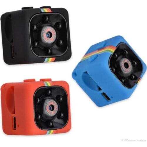 720P -Mixed Color & Remark SQ11 MINI Camera Sports HD DV 720P 1080P Night Vision Mini Camcorder Action Camera DV Video Voice Rec