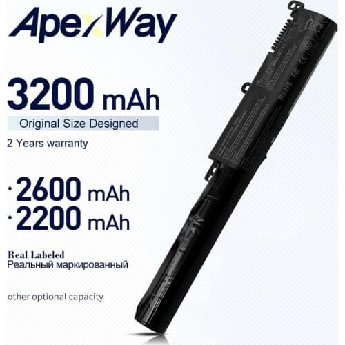 ApexWay 3 cells A31N1601 laptop battery for Asus X541 X541S X541A F541UA series