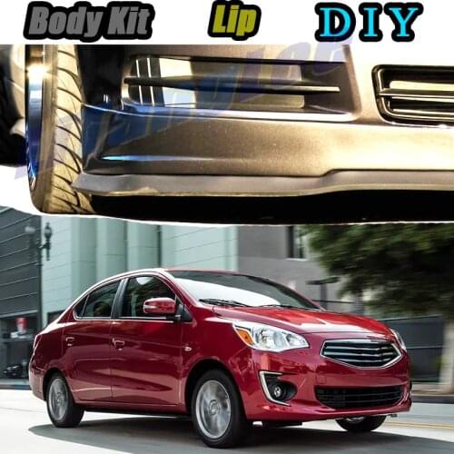 Car Bumper Lip Front Spoiler Skirt Deflector For Mitsubishi Mirage Attrage Space Star Tune Car Modified Body Kit VIP Hella Flush