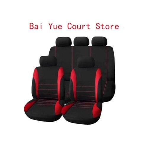 9Pcs Universal Classic Car Seat Cover Seat Protector Car Styling Seat Covers Set Fluorescent Pink Seats Covers Car-styling Auto
