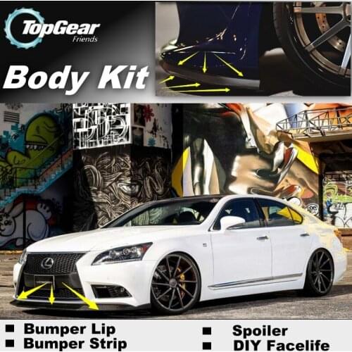 Bumper Lip Deflector Lips For Lexus LS 400 430 460 600h L For TOYOTA Celsior Front Spoiler Skirt For Tuning / Body Kit / Strip