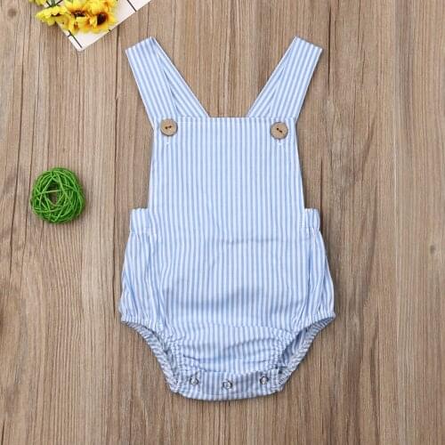 Hot Baby Boys Romper Summer Infant Newborn Sleeveless Rompers Baby Girl One-pieces Suspender Jumpsuits Clothes Outfits