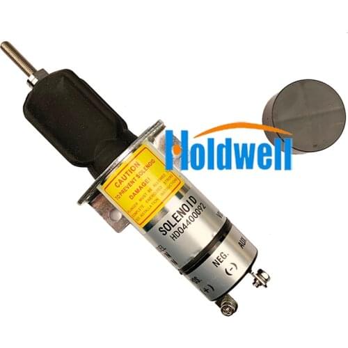 Holdwell 1504-12C2U1B1S1 Stop/Choke Solenoid with 2 Terminals for Kubota DF-750
