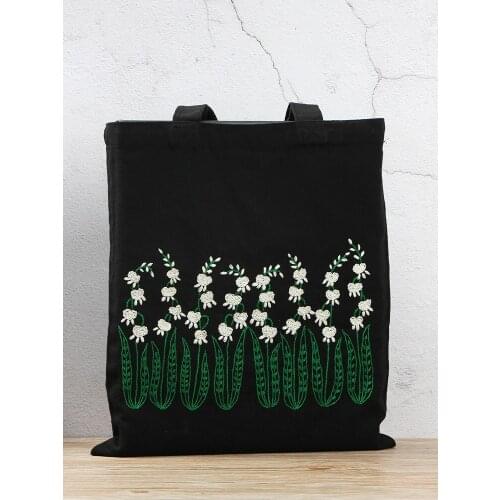 Embroidery DIY Canvas Bag Beginners Self-Embroidered Handmade Material Kit Hand Bag Suzhou Embroidery