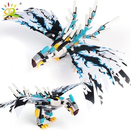 HUIQIBAO 504PCS Eagle Model Building Blocks Movie Ninja Kai Jay Figures Animal City Bricks Set Educational Toys For Children