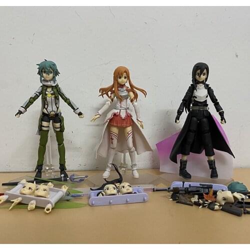 Sword Art Online Figure Figma Kirito Kazuto 174 Asuna 178 Sinon Asada Sao 241 Kirito GGO Ver. 248 Action Figures Model Toy Gift