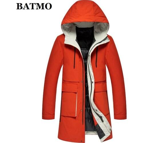 BATMO 90% white duck down hooded jackets men,mens winter down jackets,thicked warm coat,plus-size M-XXXL 9001