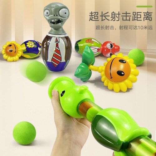 Plants Vs. Zombies Soft Bomb Launcher Pea Ice Shooter Aerodynamic Interactive Toy for Boys and Girls
