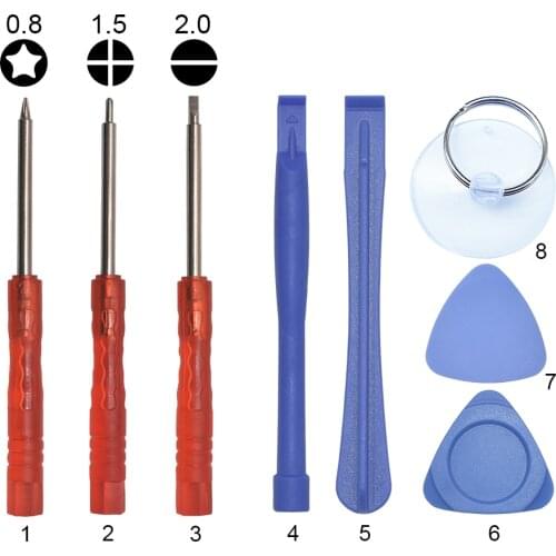 8 9 10 11 in 1 Mobile Phones Opening Screen Pry Tools Repair Kit Red Mini Screwdrivers Phone Tools Set For iPhone Samsung Huawei