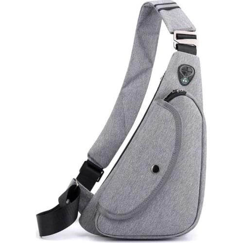 Weysfor Sling Cross Body Chest Bag Fashion Crossbody Bags For Men Crossbody Men Shoulder Bag Travel Sport Bag With Earphone Jack