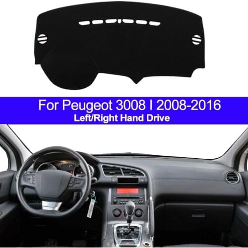 Car Dashboard Cover Dashmat Carpet Dash MatCape For Peugeot 3008 I 2008 2009 2010 2011 2012 2013 2014 2015 2016
