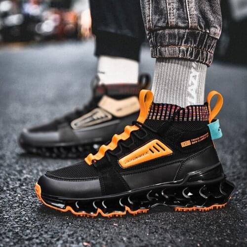 New Mens Lightweight Mesh Comfortable and Breathable High-top Sneakers Youth Trend All-match Casual Shoes Mens Sports Shoes