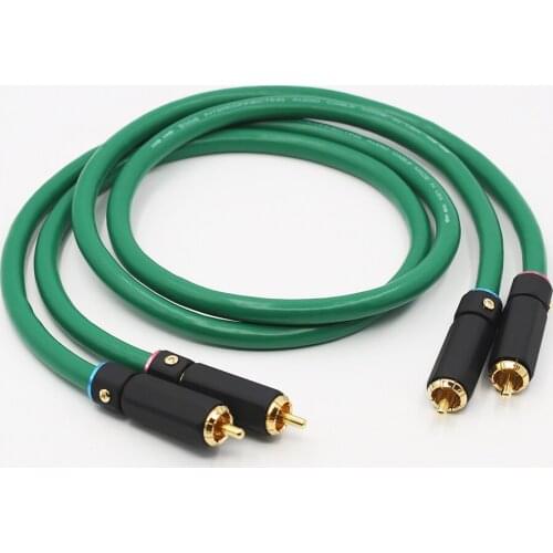 New 2328 Hifi Silver-plated 2RCA Cable High Quality 6N OFC HIFI RCA Male to Male Audio Cable