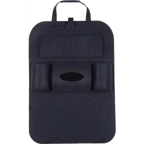 Car Seat Storage Bag, Car Hanging Bag, Interior Goods Storage, Felt Chair Back Bag, Multifunctional Long Section, 7 Storage Bags