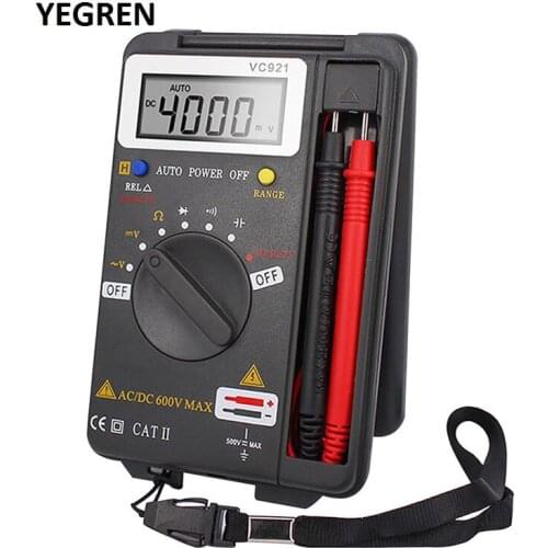 Handheld MINI Electric Meter 600V Digital Multimeter 600V DC/AC Voltmeter Auto Range Resistance Capacitance Frequency Tester