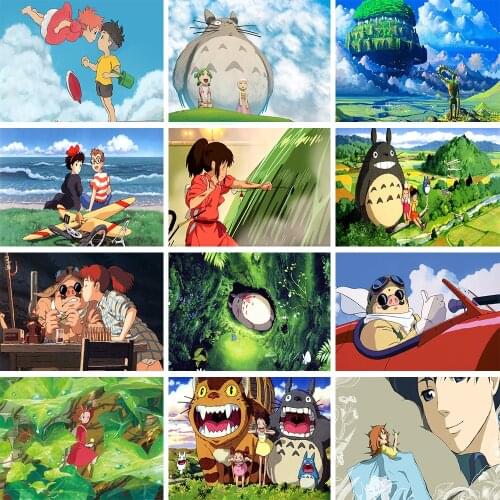 Anime Movie Spirited Away Poster Wall Painting Home Decor Frameless Printmaking Hayao Miyazaki My Neighbor Totoro Poster