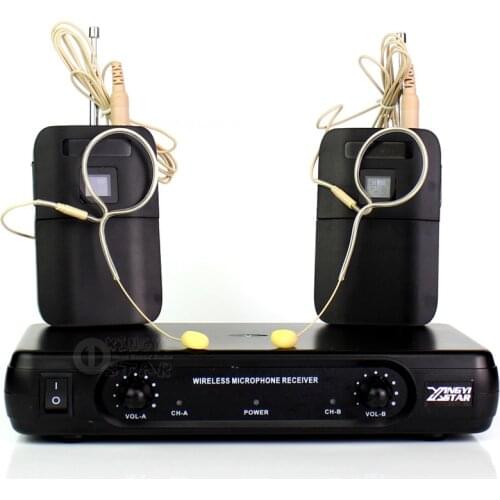 Professional Invisible Single Earhook Headset Mic Karaoke Wireless Microphone Dual Channels Receiver & Cordless BLX1 Transmitter